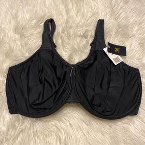 Wacoal 42H Bra Black Basic Beauty Underwire Bow Back Closure 855192 NEW